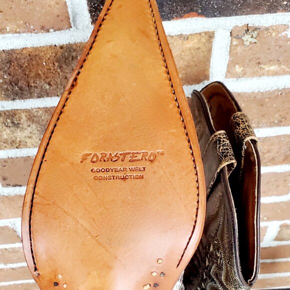(SOLD on EBay) FORASTERO Men's Leather, Python Skin, Western Boots-Brn&Wht-Sz:8W - Picture 12 of 14